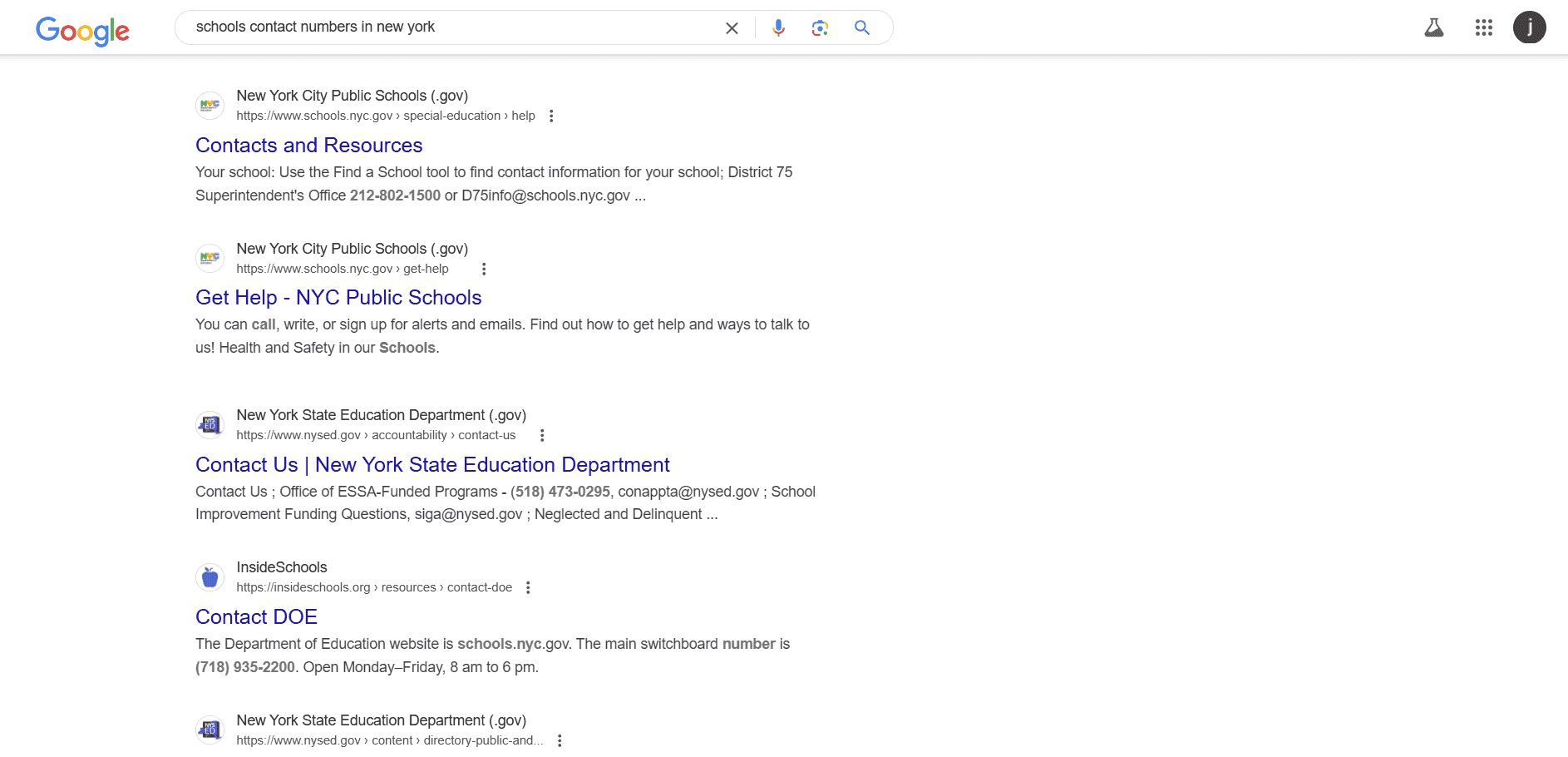 Google Scraper Result