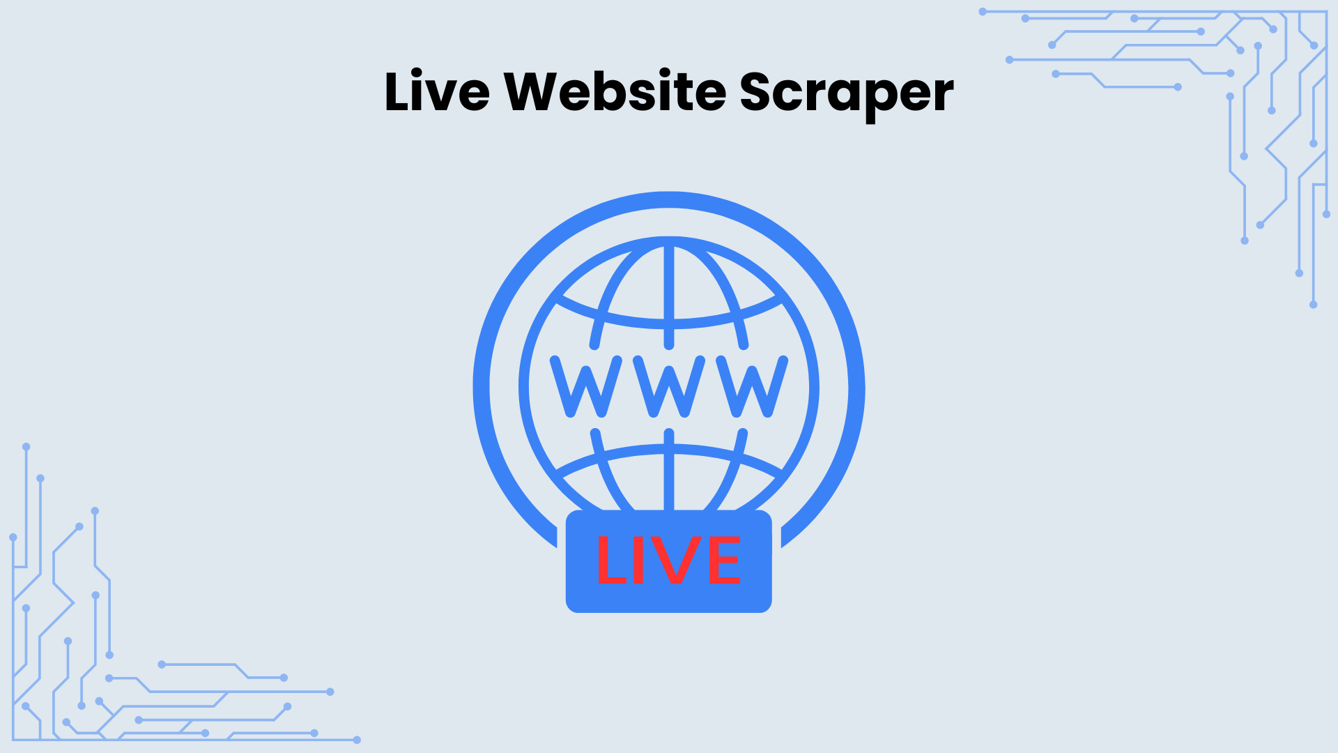 live Website Data Scraper Result